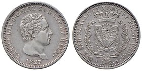 SAVOIA - Carlo Felice (1821-1831) - 2 Lire 1827 T Pag. 88; Mont. 79 R AG
SPL