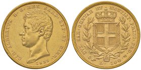 SAVOIA - Carlo Alberto (1831-1849) - 100 Lire 1835 T Pag. 141; Mont. 7 AU Da incastonatura
BB