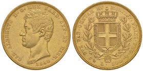 SAVOIA - Carlo Alberto (1831-1849) - 100 Lire 1840 G Pag. 149; Mont. 17 R AU Segnetti
qBB/BB+