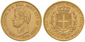 SAVOIA - Carlo Alberto (1831-1849) - 20 Lire 1834 T Pag. 180; Mont. 49 AU Segno sul volto
SPL/SPL+
