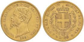 SAVOIA - Vittorio Emanuele II (1849-1861) - 20 Lire 1851 G Pag. 339; Mont. 4 AU
BB