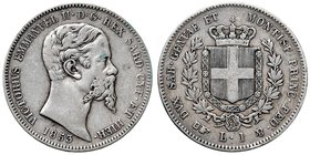 SAVOIA - Vittorio Emanuele II (1849-1861) - Lira 1853 T Pag. 406; Mont. 78 R AG
qBB