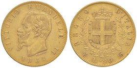 SAVOIA - Vittorio Emanuele II Re d'Italia (1861-1878) - 20 Lire 1864 T Pag. 458; Mont. 134 AU
BB