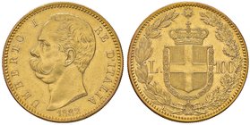 SAVOIA - Umberto I (1878-1900) - 100 Lire 1882 Pag. 568; Mont. 2 RR AU
BB/BB+