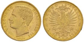 SAVOIA - Vittorio Emanuele III (1900-1943) - 20 Lire 1905 Aquila Pag. 664; Mont. 46 R AU Impercettibile segnetto al ciglio
qFDC/FDC