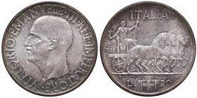 SAVOIA - Vittorio Emanuele III (1900-1943) - 20 Lire 1936 XIV Impero Pag. 681; Mont. 78 R AG Patina di antica raccolta
FDC
