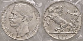 SAVOIA - Vittorio Emanuele III (1900-1943) - 10 Lire 1927 ** Biga Pag. 692a; Mont. 90 AG Sigillata
FDC