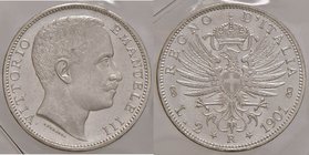 SAVOIA - Vittorio Emanuele III (1900-1943) - 2 Lire 1901 Aquila Pag. 725; Mont. 140 RR AG Sigillata Angelo Bazzoni con la nota "Eccezionale"
FDC