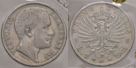 SAVOIA - Vittorio Emanuele III (1900-1943) - 2 Lire 1901 Aquila Pag. 725; Mont. 140 RR AG Sigillata Gianfranco Erpini
qBB/BB