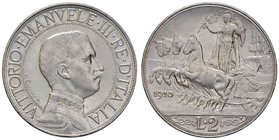 SAVOIA - Vittorio Emanuele III (1900-1943) - 2 Lire 1910 Quadriga lenta Pag. 733; Mont. 148 R AG Segno vicino all'occhio
SPL-FDC