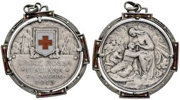 SAVOIA - Vittorio Emanuele III (1900-1943) - 2 Lire 1915 Mont. 733 R AG Croce Rossa - Stabilimento Johnson Montatura dell'epoca
BB+