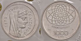 REPUBBLICA ITALIANA - Repubblica Italiana (monetazione in lire) (1946-2001) - 1.000 Lire 1970 - Roma Capitale - Prova Mont. 7 R AG Colpetto - Sigillat...
