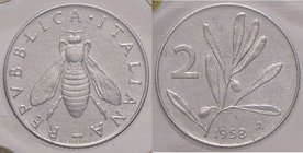 REPUBBLICA ITALIANA - Repubblica Italiana (monetazione in lire) (1946-2001) - 2 Lire 1958 Mont. 7 RR IT Sigillata Gianfranco Erpini
qFDC