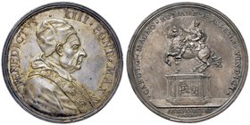 MEDAGLIE - PAPALI - Benedetto XIII (1724-1730) - Medaglia 1925 - Giubileo Miselli 199 RRR AG Opus: Hamerani Ø 49 Segnetti - Molto rara in argento
SPL...