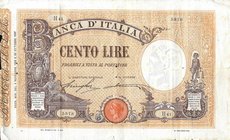 CARTAMONETA - BANCA d'ITALIA - Vittorio Emanuele III (1900-1943) - 100 Lire - Barbetti con matrice 04/11/1903 Alfa 273; Lireuro 15/1 Stringher/Accame ...