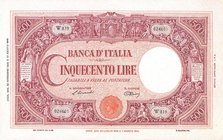 CARTAMONETA - BANCA d'ITALIA - Repubblica Italiana (monetazione in lire) (1946-2001) - 500 Lire - Barbetti (testina) 20/11/1946 Alfa 478; Lireuro 37B ...
