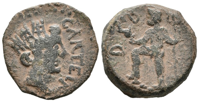 CARTEIA. Semis. Epoca de Augusto. 27 a.C.-14 d.C. San Roque (Cadiz). A/ Cabeza f...