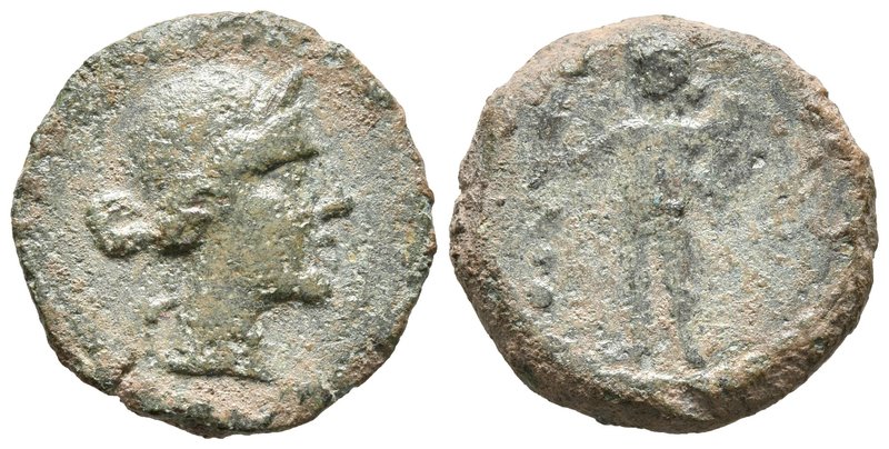 CORDUBA. Semis. 50 a.C. Colonia Patricia (Córdoba). A/ Cabeza de Venus a derecha...