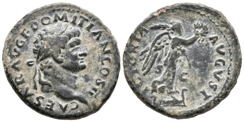 DOMICIANO. As. 77-78 d.C. Roma. A/ Busto laureado a derecha. CAESAR AVG F DOMITI...