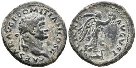 DOMICIANO. As. 77-78 d.C. Roma. A/ Busto laureado a derecha. CAESAR AVG F DOMITIAN COS II. R/ Victoria avanzando a derecha sobre proa, portando palma ...