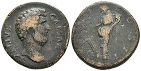 AELIO. Sestercio. COPIA PADUANA. A/ Busto a derecha. L AELIVS CAESAR. R/ Fortuna estante a izquierda portando timón y cornucopia. TR POT COS II. Ae. 2...