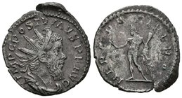 POSTUMO. Antoniniano. 260-269 d.C. Lugdunum. A/ Busto radiado con coraza a derecha. IMP C POSTVMVS P F AVG. R/ Hércules estante a izquierda portando r...