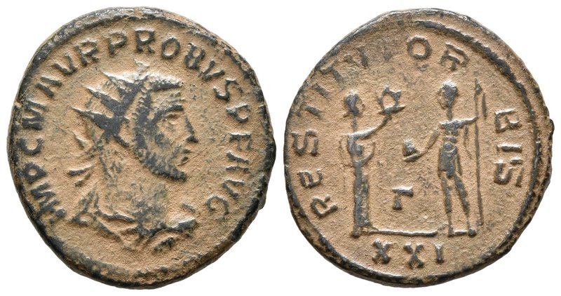 PROBO. Antoniniano. 276-282 d.C. Antioquía. A/ Busto radiado y drapeado con cora...