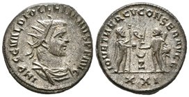 DIOCLECIANO. Antoniniano. 285-293 d.C. Antioquía. A/ Busto radiado y drapeado con coraza a derecha. IMP C G VAL DIOCLETIANVS P F AVG. R/ Júpiter en pi...