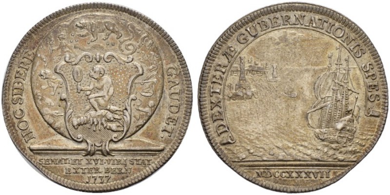 BERN 
 Sechzehnerpfennig 1737. 8.90 g. Schweizer Medaillen 637. Sehr schön-vorz...