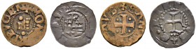 FREIBURG / FRIBOURG 
 Stadt 
 Maille (halber Pfennig) o. J. (1530 vor). Fribourger Wappen in Perlkreis. Rv. Ankerkreuz. 0.30 g. HMZ 2-251c. Schön-se...