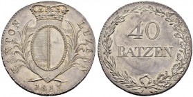 LUZERN 
 40 Batzen (Neutaler) 1817. 29.45 g. D.T. 54. HMZ 2-669b. Sehr selten. Nur 4082 Stück geprägt / Very rare. Only 4082 pieces struck. Prachtvol...
