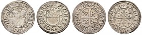 SOLOTHURN 
 Batzen o. J. (16. Jh.). Verziertes Wappen. Umschrift antiqua. Lot von zwei Exemplaren. HMZ 2-825c. Über­urchschnittliche Erhaltung / Bett...
