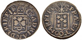 WALLIS / VALAIS 
 Sitten, Bistum 
 Adrian V. von Riedmatten, 1672-1701. 
 Kreuzer o. J. (1672-1701). 0.89 g. D.T. 1628. HMZ 2-1062a. Sehr schön / V...