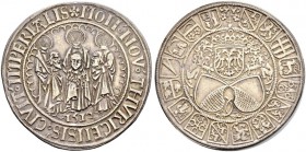 ZÜRICH 
 Stadt 
 Guldiner 1512. Die drei Stadtheiligen Felix, Regula und Exuperantius nebeneinander von vorne. In den Händen ihre abgeschlagenen Köp...
