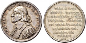 ZÜRICH 
 Stadt 
 Silbermedaille 1667. Auf den Tod von Johann Heinrich Hottinger. Stempel von H. J. Gessner I. oder II. 14.83 g. Schweizer Medaillen ...