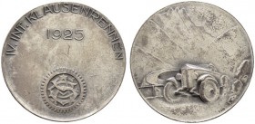 ZÜRICH 
 Stadt 
 Silbermedaille 1925. Zum Klausenrennen, organisiert vom ACS. 9.36 g. Selten / Rare. Fast FDC / About uncirculated.