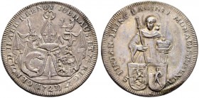 ZÜRICH 
 Rheinau, Abtei 
 Gerold von Zurlauben, 1697-1735. 
 Silberabschlag vom Doppeldukaten 1723. 7.55 g. Richter (Proben) 1-910. Sehr selten / V...