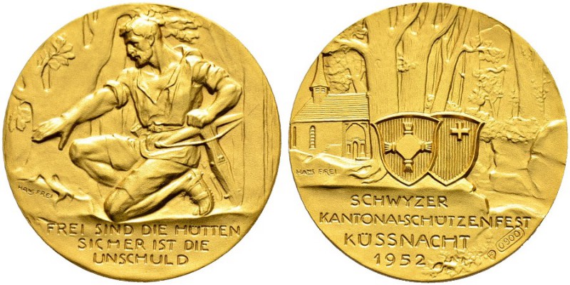 Schützentaler, Schützenmedaillen & Schützenvaria 
 Schwyz 
 Goldmedaille 1952....