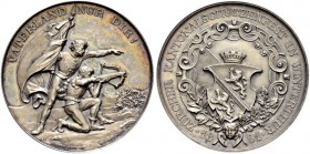 Schützentaler, Schützenmedaillen & Schützenvaria 
 Zürich 
 Silbermedaille 1891. Winterthur. Zürcher Kantonalschützenfest. 38.61 g. Richter (Schütze...