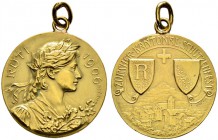 Schützentaler, Schützenmedaillen & Schützenvaria 
 Zürich 
 Goldmedaille 1906. Zürich. Kantonal-Schützenfest. 8.07 g. Richter (Schützenmedaillen) 17...