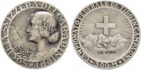 Schützentaler, Schützenmedaillen & Schützenvaria 
 Gesamtschweiz / Diverse Medaillen 
 Silbermedaille o. J. (ab 1921). Campionato federale de tiro i...