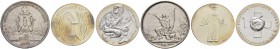 Schützentaler, Schützenmedaillen & Schützenvaria 
 Lot 
 Diverse Medaillen. 5 Franken 1874, Eidgenössisches Schützenfest St. Gallen. Silbermedaille ...