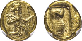 Perse, Royaume Achéménide, Darius Ier à Xerxès II (522-424) avant J.-C.
Darique, AU 8.34 g.
Avers : Archer barbu (Le Grand Roi) à demi-agenouillé à dr...