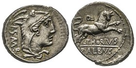 Gens Thoria - L. Thorius Balbus Denarius, Rome, 105 avant J.-C., AG 3.89 g. Ref : Craw. 316/1, Syd. 598 Conservation : presque Superbe