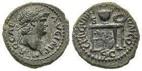 Nero 54-68
Semis, Rome, 64, AE 3.47 g. Ref : C. 47, RIC 228 (R2) Ex Edward Waddell Ltd. Conservation : Superbe. Rare