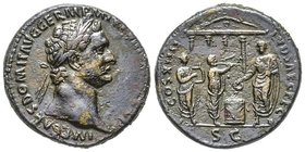 Domitianus 81-96
As, Rome, 88, AE 11.52 g.
Ref : C. 85, RIC 623
Ex Vente Helios Numismatik, 17 Avril 2008, lot 259
Conservation : presque Superbe