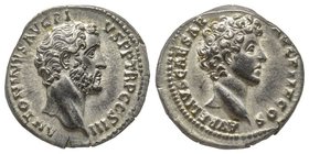 Antoninus Pius 138-161
Denarius, 140, AG 3.49 g. Avers : ANTONINVS AVG PI-VS P P TR P COS III Tête nue d’Antonin le Pieux à droite. Revers : AVRELIVS ...
