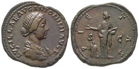 Lucius Verus pour Lucilla (femme de Lucius Verus)
Sestertius, Rome, 161-162, AE 24.94 g. Avers : LVCILLAE AVG ANTONINI AVG F Buste drapé à droite Reve...