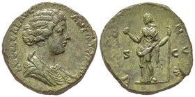 Lucius Verus pour Lucilla (femme de Lucius Verus)
Sestertius, Rome, 161-162, AE 22.39 g. Avers : LVCILLAE AVG ANTONINI AVG F. Buste drapé à droite Rev...