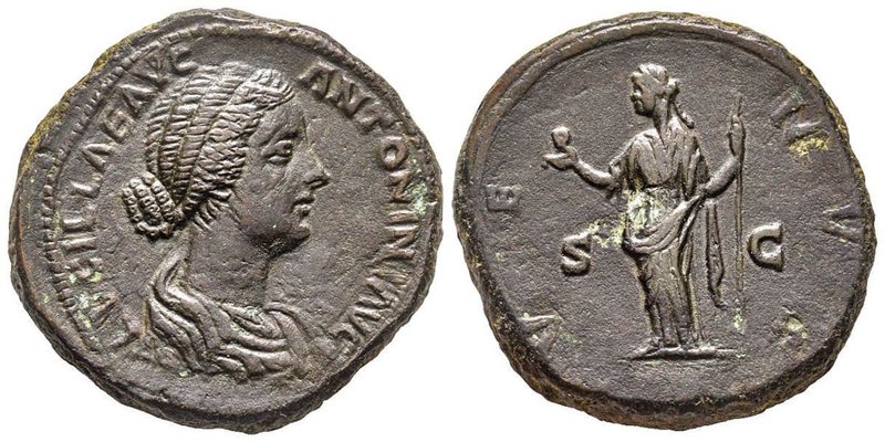 Lucius Verus pour Lucilla (femme de Lucius Verus)
Sestertius, Rome, 161-162, AE ...